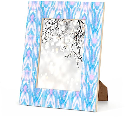 KOBLEN Zebra-Bilderrahmen, 12,7 x 17,8 cm, Holz, Bilderrahmen, Tischplatte oder Wandhalterung für Zuhause, Büro, Hotelzimmer, Schreibtischdekoration