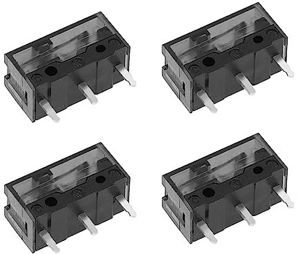 ECSiNG 4pcs Micro Interrupteur GM 8.0 Interrupteur de Souris 80M Life 3 Broches pour Souris de Jeu Bouton Gauche et Droit Réparation Accessoires de Remplacement Noir