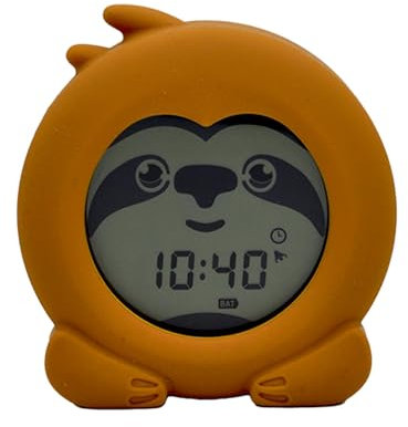 Tenscare Sloth Clock Kinderwecker mit Sleep Trainer, Wecker-Modus, Tageslicht- und Nachtlicht-Modus, Braun, Einheitsgröße