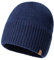 TOP-EX XL/XXL 100% Merinowolle Beanie Mütze, Wintermuetze Herren Damen, Fisherman Beanie Trawler Mütze, Strickmuetze, Warme Fleece Futter Navy Blau M/L
