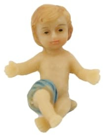 FADEDA Jesuskind/Höhe:3 cm/handbemalt/detailgetreue Krippen Figuren - Weihnachten Tisch Dekoration Krippe Zubehör