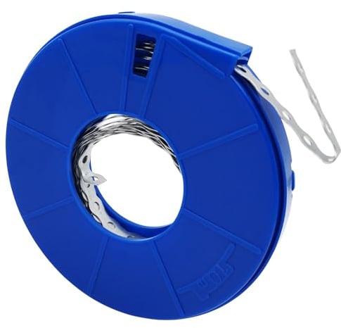 CTRICALVER Nastro Perforato, Nbandella Forata Zincato in metallo, 12 mm (larghezza) x 0,7 mm (spessore) x 1 rotolo di nastro perforato metallico da 10 m