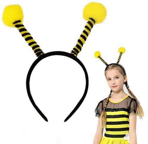 BHGT Karneval Haarreif Biene Kostüm Wespe Haarreif Schwarz Gelb Karneval Kostüm Haarband Party Accessoires Stirnband Haarschmuck Fasching (gelb)