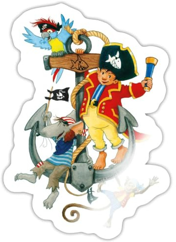 Käpt'n Sharky Schiffskapitän Sticker Aufkleber