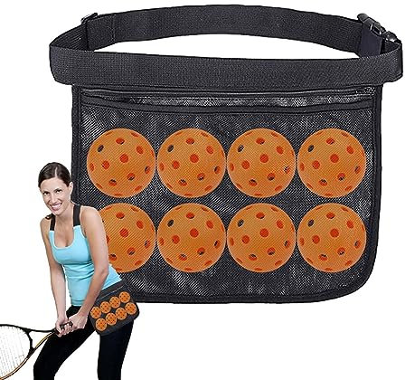 Ristyur Tennis-Aufbewahrungstasche, Tennisball-Hüfttaschenhalter - Tennisball-Hüfttaschenhalter,Taillen-Ballbeutel-Halterband, Tischtennis-Trainingstasche mit 8 Bällen für Sport-Gürteltasche,