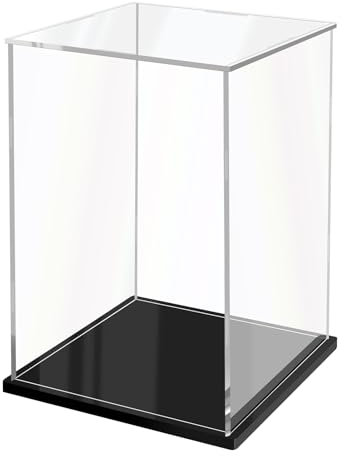 JUJOMAT Schaukasten Acryl Staubdichte Ausstellungsvitrine Klare Vitrine Display Box Selbstmontierbare Acryl Vitrine für Action Figuren Sammlerstücke Modellautos 20*20*30cm