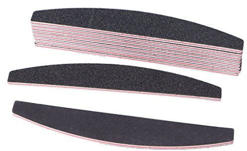 Lot de limes à ongles incurvées double face pour ongles en acrylique