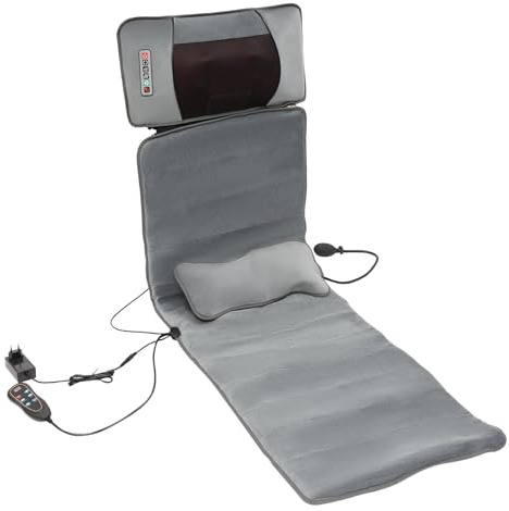 Ganzkörper Massagekissen mit Fernbedienung, Massagematte Shiatsu Massageauflage mit Wärmefunktion, 9-Massagemodi für Nacken Schultern Rücken und Oberschenkel