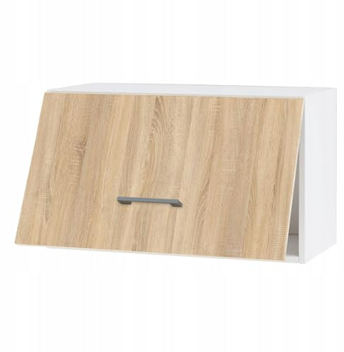 Laclar Hängeschrank für die Küche - Dunstabzugshaube 60 cm - geräumiges und funktionales Möbelstück für die Küche - einfache Montage mit Haken (Sonoma Eiche)