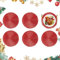 Homcomodar Weihnachten Tischsets Rund 6PCS Rot Platzsets Abwaschbar 34cm Glitzer Platzdeckchen Hitzebeständigem Tisch Tischsets für Küche Abendessen