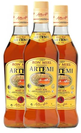 Ron Artemi Miel Gran Canaria 1 L (Caja de 3 Botellas de 1 L)