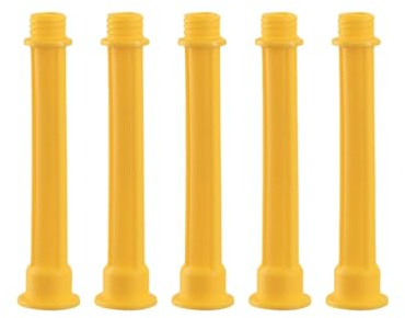 HSTWODE 5 Stück Glasdüse Dichtungsverlängerung ，Düsenapplikator Abgewinkeltes Kit， Zubehör Spitze Rohrkappe,Silikonspitzen Silikondüsen Abdichten Düsen Ersatz (Dünne Verlängerung (10cm lang))