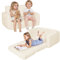 2 in 1 Kindersofa Ausklappbar, Extra Breite Kindersessel ab 1 Jahr für Kinderzimmer, Kindercouch mit Abnehmbarem Cover, Weich Kinder Sofa für Mädchen und Jungen, Beige