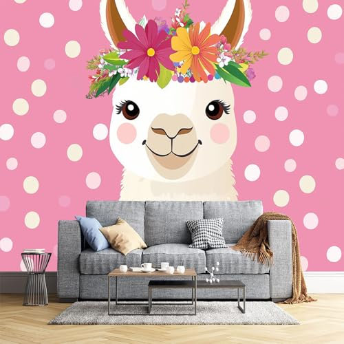 Geometrische Punkte Fototapete - Cartoon-Tiere - Größe 400X280Cm (Breite X Höhe) Wandtapete Tapete, Wandbild Wandtattoo Dekoration - Tapete, Kinderzimmer, Kindertapete