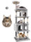 Globlazer Árbol Rascador para Gatos Grandes, Torre para Gatos Alto 183 cm con Nidos Plataformas Cesta, Estable Árboles para Gato Adultos Maine Coon British Shorthair Ragdoll (S72, Gris Claro)