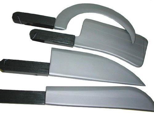 LP Divertissements Lot de 3 - Lot de 3 grands couteaux en plastique 53cm