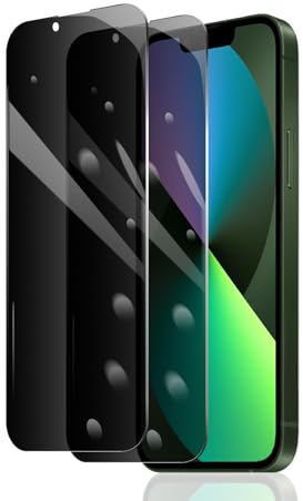 2 Stück Sichtschutz Schutzfolie für iPhone 13 Mini, Anti-Spy Panzer Schutz Glas, Anti-Spionage Panzerfolie, Display Sichtschutzfolie aus gehärtetem Glas, Privacy Schutzglas, Anti- Kratzer, 9H Härte
