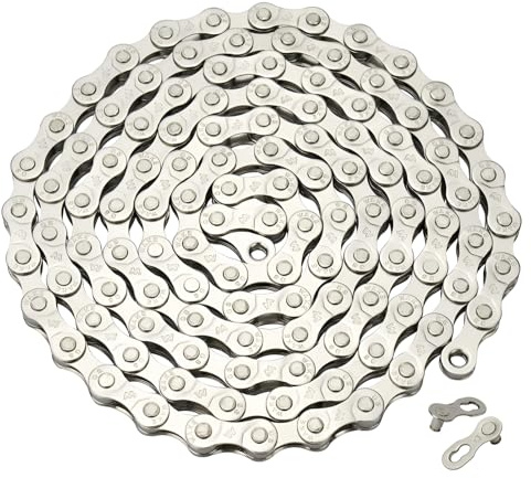 BESNIN Fahrradkette 6/7/8-fach Fahrrad Kette mit Kettenschloss, 116 Glieder, 1/2 x 3/32 Zoll Fahrradketten aus Kohlenstoffstahl für Mountainbike, Rennrad, MTB, Radsport
