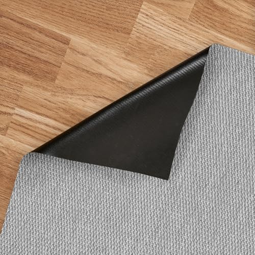 Alfombras vinílicas ultrafinas para interior y exterior 80x150 cm Gris Lisa | Resistente al agua Lavable Antideslizante Elegante indestructible Resistente a manchas y derrames Fácil limpieza StoresBasic