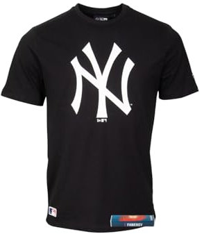 New York Yankees T-Shirt Herren NY MLB New Era Fanartikel 100% Baumwolle + Fanergy Traubenzucker (DE/NL/SE/PL, Alphanumerisch, L, Regular, Regular, Schwarz)