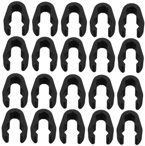 JOINPAYA 20pcs Microphone Cable Clips Plastic Boom Pole Cable Clamps Mic Stand Wire Holders for Ktv Studio Concert Accessories