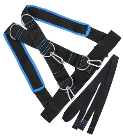 TOBBOMEY Widerstandsband Fitness Schlitten Gurt Strap Trainingsgerät für Kraft Ausdauertraining mit Gepolstertem Schultergurt rutschfest Robust Geeignet für Sled Reifenübungen