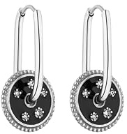 Purelei Nova Ohrringe – wasserfest | Ovale Creolen mit schwarz hinterlegten Anhängern & funkelnden Zirkonia-Steinen | Edelstahl & 18K Vergoldung | Symbol für Eleganz & Sternenmagie