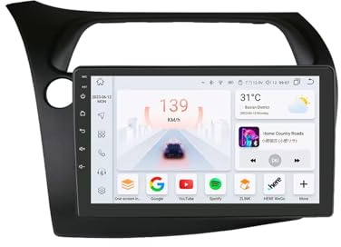 Android 14 Car Radio para Honda Civic Hatchback 2006-2011 2 DIN de Coche NAVEGACIÓN con Pantalla Táctil 9 Pulgadas Reproductor Multimedia(F1 1+32G)