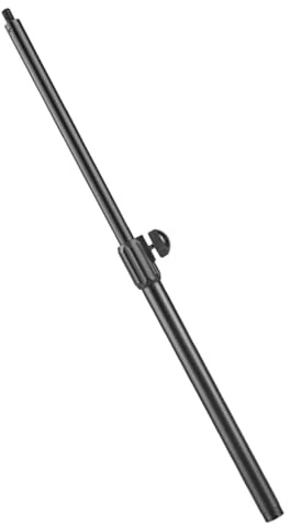 DECOMELODY 50cm Telescopic Boom Pole Arm 3/8 Screw Head Metal Extension Rod Adjustable Microphone Boom Arm for Portable Mic Stand Accessories