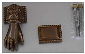 Graf von Gerlitzen Antik Messing Tür Klopfer Türbeschlag Türklopfer Hand 105424A