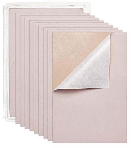 BENECREAT 20PCS Beige Velvet Fabric Sticky Back Adhesive Felt A4 sSheet 21cm x 30cm, Self-Adhesive, Durable and Water Resistant, Multi-purpose, Ideal for Art and Craft Making