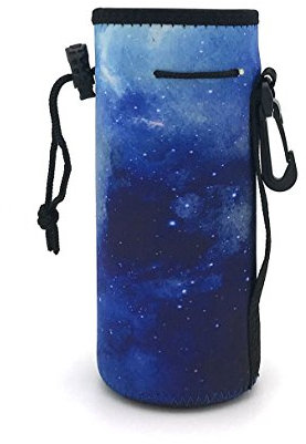 Wanty Borsa termica in neoprene da 590 ml per bottiglia d'acqua e bevande, con tracolla, per arrampicata, ciclismo, corsa e attività all'aperto (blu cielo)