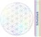 Blume des Lebens Aufkleber 5cm mit Schutzlack - Folie transparent (100, Hologramm)