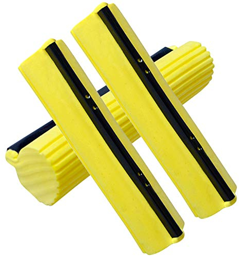 Rodillo de Esponja Fregona Recargas,Paquete de 3,Reemplazo de Almohadillas de Esponja Absorbente,Amarillo