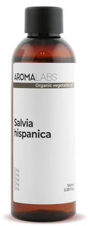 Bio Chiaöl (Salvia hispanica L) – kaltgepresst & unraffiniert – 100% reines Pflanzenöl – 100 ml – Aroma Labs