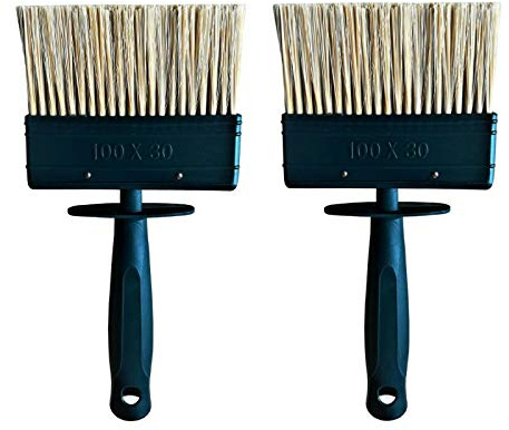 Pinsel Flachpinsel Lasurbürste Lasurpinsel Quast 2 Stück 100 x 30mm Deckenbürste