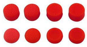 Guardz 8 x Red Performance Controller Joystick Analog Thumbstick Thumb Grip Cap Extender for Playstation 4 PS4 Playstation 5 PS5 Xbox