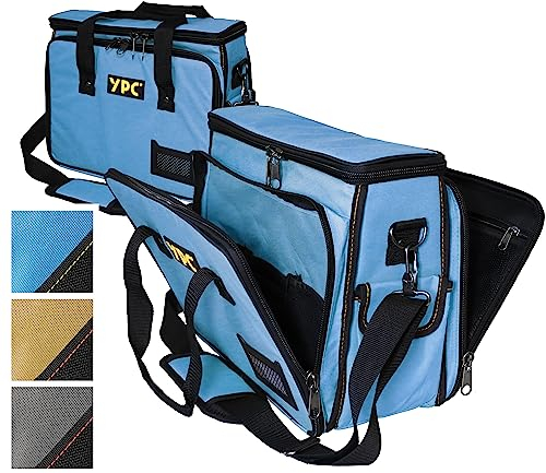 YPC Operator Werkzeugtasche XL – Praktische Umhängetasche, tragbare Aufbewahrungstasche, Wasserfest, Reißfest, Trageriemen oder verstellbarer Schultergurt, Blau-Schwarz, 40x32x20cm – 20 kg Tragkraft