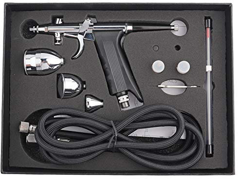 Kit de Pistola Pulverizadora de Aerógrafo Portátil, Juego de Pulverizador de Pintura Multiusos, Varios Tamaños, Tazas, Boquillas, Pistola de Pintura de Aire, Pluma para Pintar, Modelo de Coche, Impres