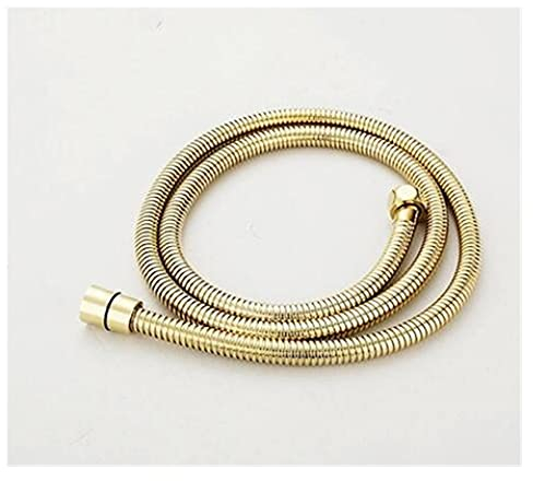 ClearloveWL Duschschlauchm Antike Bronze/Gold/Chrom 1,5 Mt Brauseschlauch Sanitär Flexible Edelstahl Doppel Verriegelt Bad Wasser Heizung schläuche (Farbe : Gold)