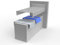 Alu-Mauerabdeckung Komplettsystem - Wandanschluss inkl. 1x Schnapphalter und 1x Stoßblech - Größe: XL, Farbe: Grau RAL 9006