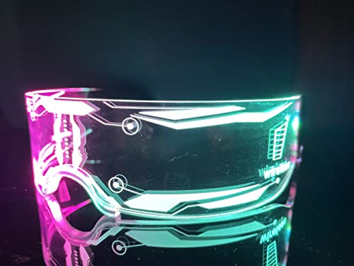JYB Hopefuture LED Cyberpunk leuchtende Brille, Party Bunte Technologie EL Kaltlichtlinsenbrille (Zukunft)