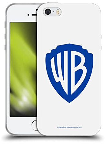 Head Case Designs Offizielle Warner Bros. Shield Weiß Logo Soft Gel Handyhülle Hülle kompatibel mit Apple iPhone 5 / iPhone 5s / iPhone SE 2016