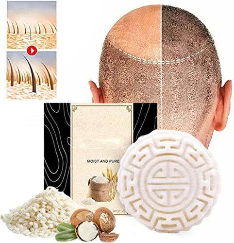 OriginPro Anti-Hair Loss Rice Shampoo Bar, Rice Shampoo Soap, Rice Water Shampoo and Conditioner Bar, Fermented Rice Water Shampoo Bar for Hair Growth, Dry Damaged Hair Repair Soap (3 Pcs)