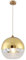 Euone_Clothes Suspension Luminaire avec Abat-jour Boule en Verre Semi-plaqué, Lampe Suspendue de Plafond Moderne, Lustre de Chambre de Salle à manger de Cuisine (Or, 30cm)