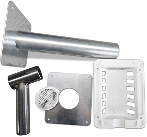 Techomey Kit de Cheminée, Kit de Conduit de Fumée, Kit d'Aération pour Frigo Gaz, Accessoire de Réfrigérateur au Gaz pour Camping-Car, Caravane