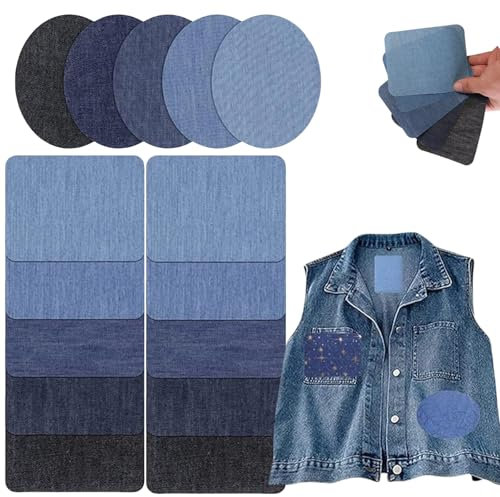 Jeans Flicken zum Aufbügeln,15PCS Patches zum Aufbügeln,Denim Repair Patches,Flicken zum Aufbügeln,Aufbügelbare Flicken,Bügelflicken Jeans,Bügelflicken,Aufbügelflicken,Flicken zum Aufbügeln