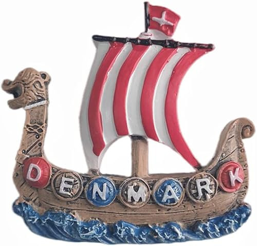 Piratenschiff Dänemark Magnet Kühlschrank Kühlschrank Magnet Dekoration Aufkleber Souvenir Harz Handwerk Küche Whiteboard