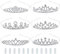 inSowni 6pcs Glitzer Strass Silber Metall Krone Stirnbänder Diademe Hochzeit Braut Geburtstagsfeier Abschlussball Haarschmuck für Frauen Blumenmädchen Teens Kinder (12 Stück Silikonhülle enthalten)