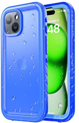 SPORTLINK for iPhone 15 Plus Case Waterproof - Shockproof Heavy Duty Front and Back Cover [Built in Screen/Camera Protector] 360 Full Body Protective [Dustproof][IP68 Underwater]-6.7 Blue